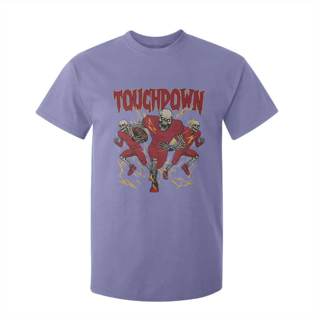 Skeleton Game Day T Shirt For Kid Touchdown Football Fan Gift TS12 Violet Print Your Wear