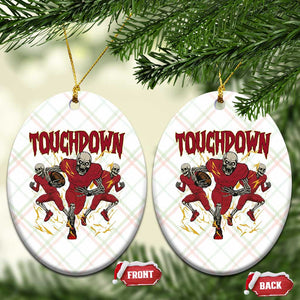 Skeleton Game Day Ceramic Ornament Touchdown Football Fan Gift TS12 Print Your Wear