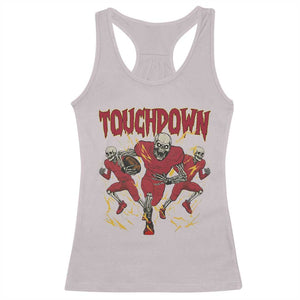 Skeleton Game Day Racerback Tank Top Touchdown Football Fan Gift TS12 Ice Gray Print Your Wear