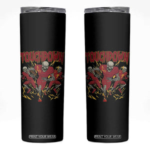 Skeleton Game Day Skinny Tumbler Touchdown Football Fan Gift TS12 Black Print Your Wear