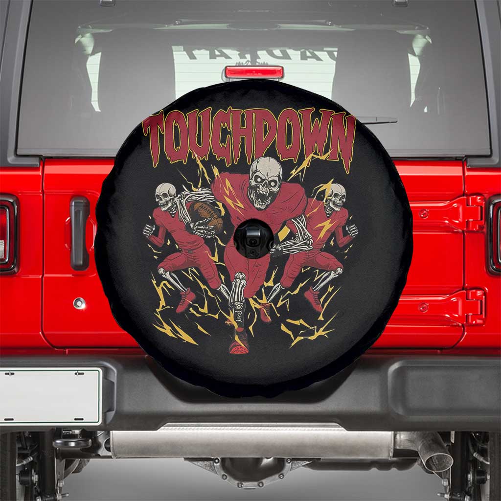 Skeleton Game Day Spare Tire Cover Touchdown Football Fan Gift TS12 Black Print Your Wear