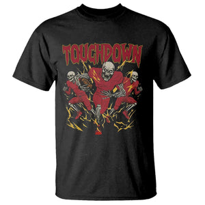 Skeleton Game Day T Shirt Touchdown Football Fan Gift TS12 Black Print Your Wear