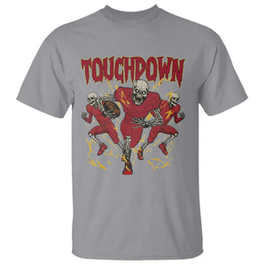 Skeleton Game Day T Shirt Touchdown Football Fan Gift TS12 Sport Gray Print Your Wear