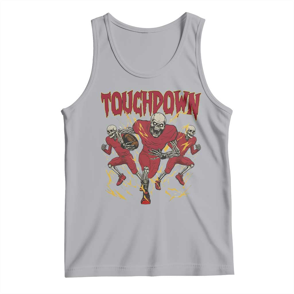 Skeleton Game Day Tank Top Touchdown Football Fan Gift TS12 Athletic Heather Print Your Wear