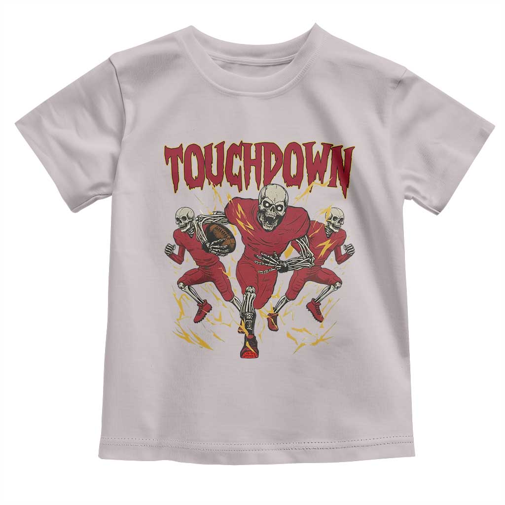 Skeleton Game Day Toddler T Shirt Touchdown Football Fan Gift TS12 Ice Gray Print Your Wear