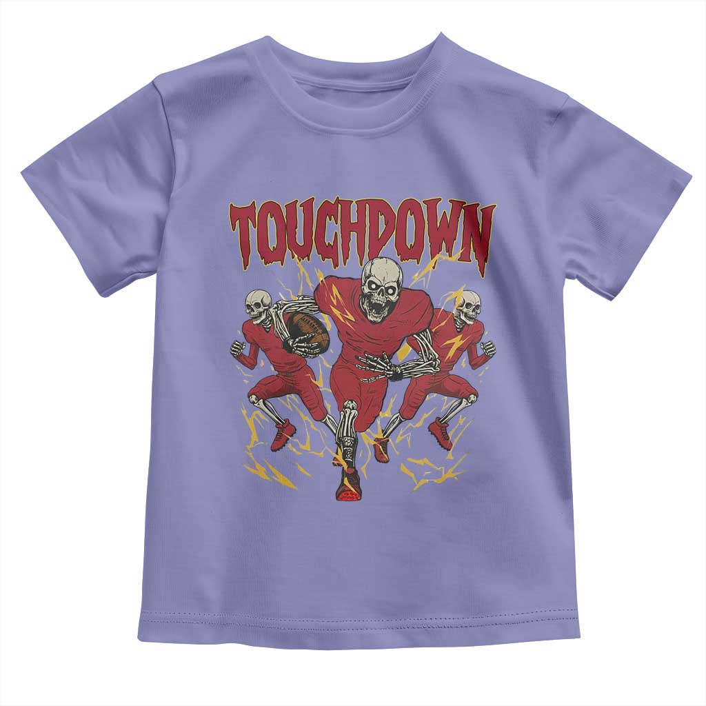 Skeleton Game Day Toddler T Shirt Touchdown Football Fan Gift TS12 Violet Print Your Wear