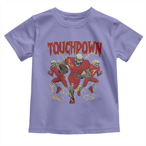 Skeleton Game Day Toddler T Shirt Touchdown Football Fan Gift TS12 Violet Print Your Wear