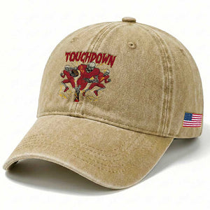 Skeleton Game Day Washed Cotton Baseball Cap Touchdown Football Fan Gift TS12 Print Your Wear