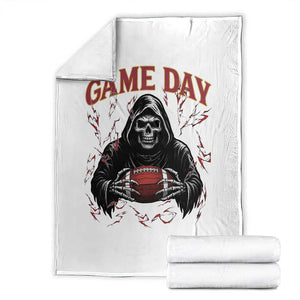 Funny Grim Reaper Dark Football Throw Blanket Game Day Fan Lifestyle TS12 White Print Your Wear