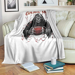 Funny Grim Reaper Dark Football Throw Blanket Game Day Fan Lifestyle TS12 Print Your Wear