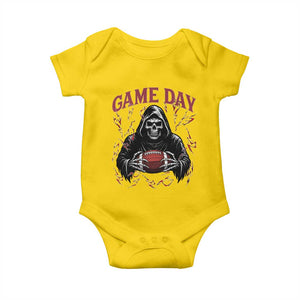 Funny Grim Reaper Dark Football Baby Onesie Game Day Fan Lifestyle TS12 Daisy Print Your Wear