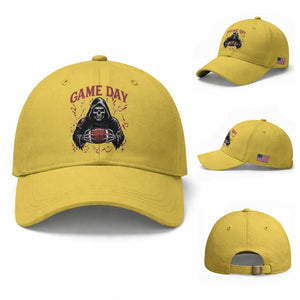 Funny Grim Reaper Dark Football Baseball Cap Game Day Fan Lifestyle TS12 Baseball Cap Universal Fit Yellow Print Your Wear