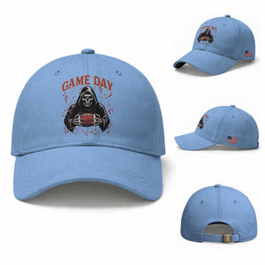 Funny Grim Reaper Dark Football Baseball Cap Game Day Fan Lifestyle TS12 Baseball Cap Universal Fit Light Blue Print Your Wear