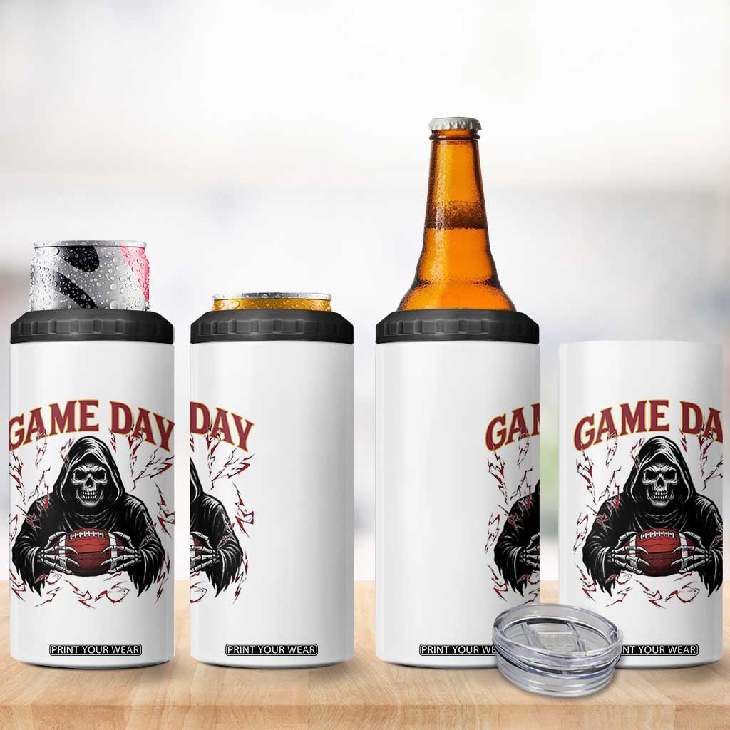 Funny Grim Reaper Dark Football 4 in 1 Can Cooler Tumbler Game Day Fan Lifestyle TS12 Print Your Wear