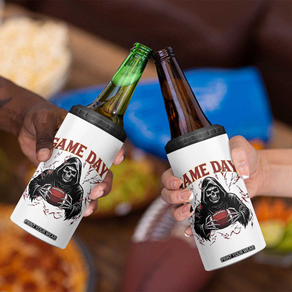 Funny Grim Reaper Dark Football 4 in 1 Can Cooler Tumbler Game Day Fan Lifestyle TS12 Print Your Wear
