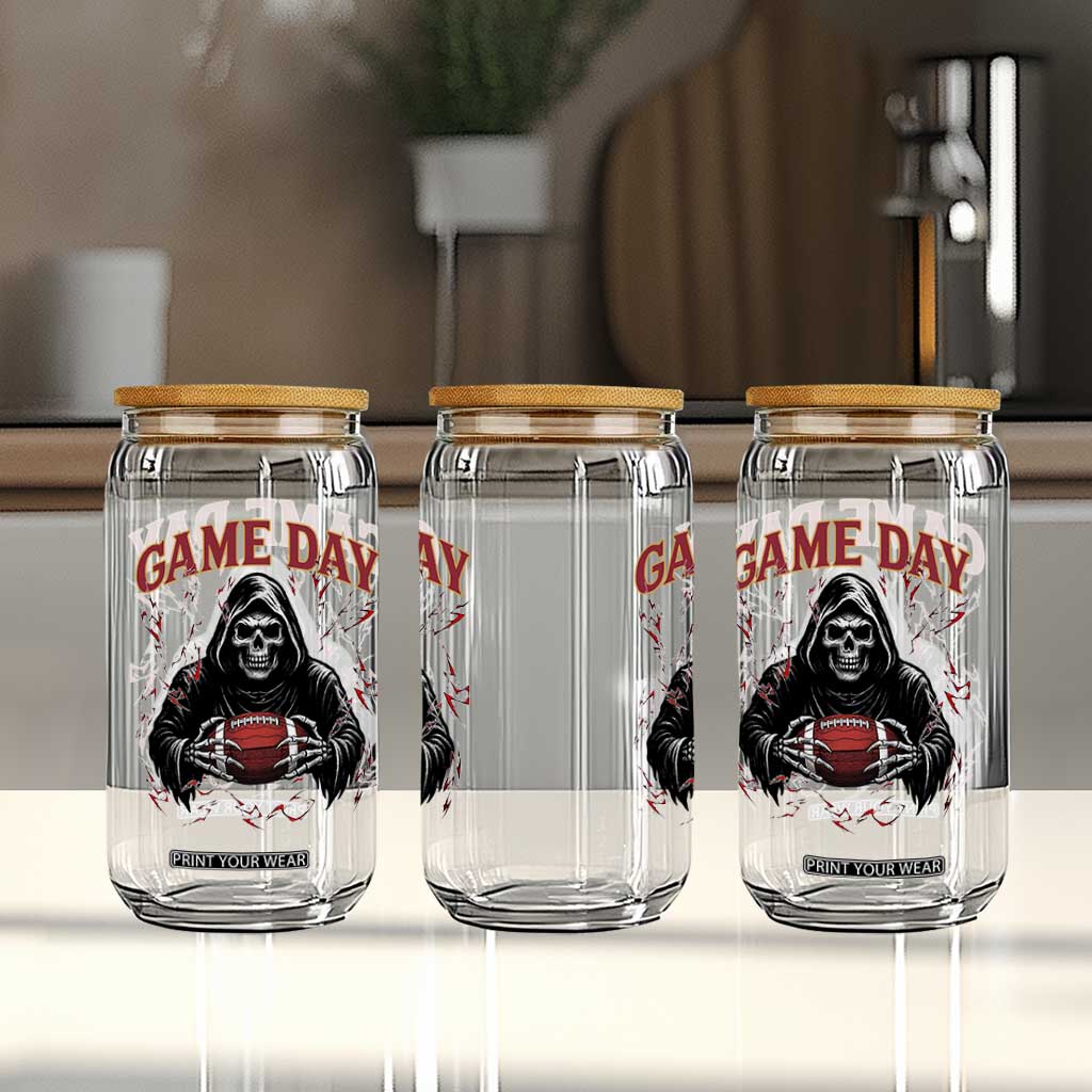 Funny Grim Reaper Dark Football Glass Can Game Day Fan Lifestyle TS12 Print Your Wear