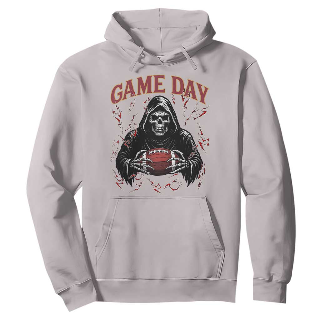Funny Grim Reaper Dark Football Hoodie Game Day Fan Lifestyle TS12 Ice Gray Print Your Wear