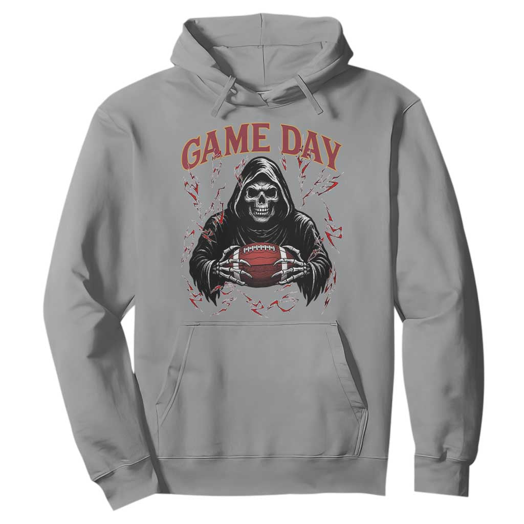 Funny Grim Reaper Dark Football Hoodie Game Day Fan Lifestyle TS12 Sport Gray Print Your Wear