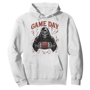 Funny Grim Reaper Dark Football Hoodie Game Day Fan Lifestyle TS12 White Print Your Wear