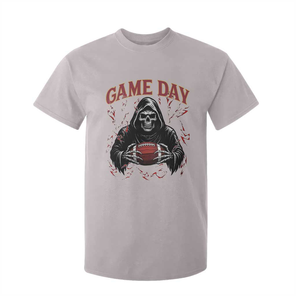 Funny Grim Reaper Dark Football T Shirt For Kid Game Day Fan Lifestyle TS12 Ice Gray Print Your Wear