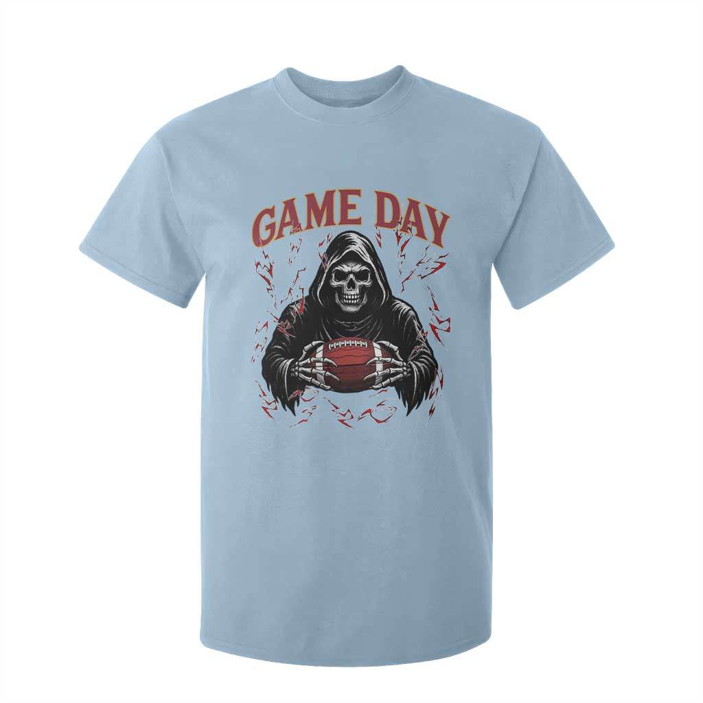 Funny Grim Reaper Dark Football T Shirt For Kid Game Day Fan Lifestyle TS12 Light Blue Print Your Wear