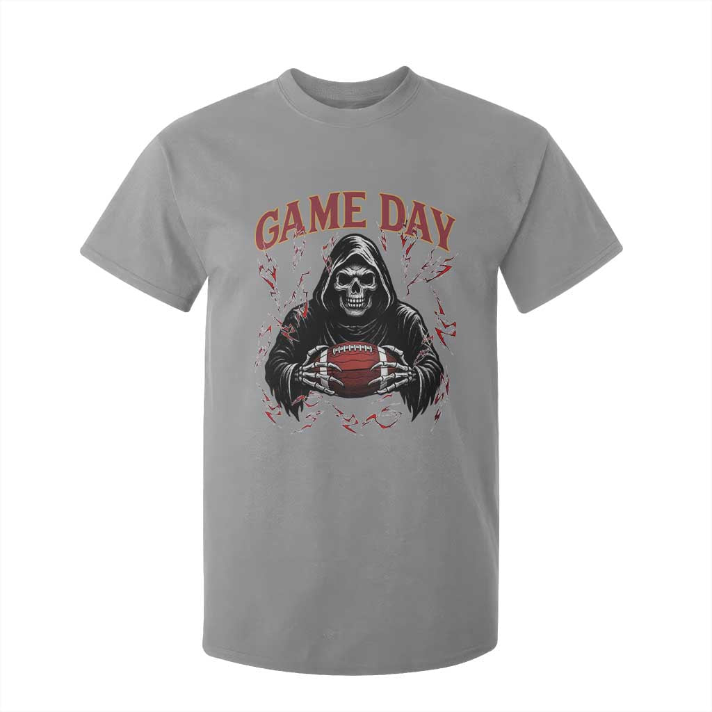 Funny Grim Reaper Dark Football T Shirt For Kid Game Day Fan Lifestyle TS12 Sport Gray Print Your Wear