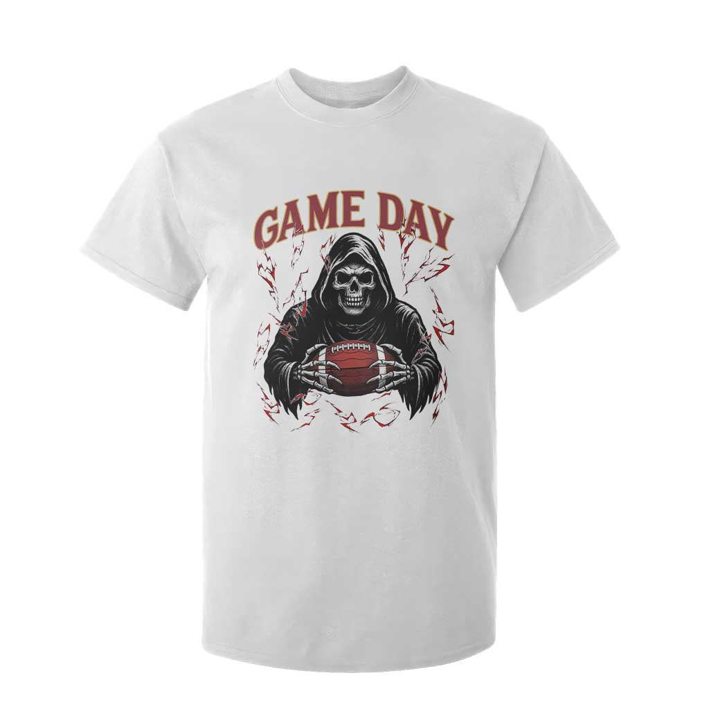 Funny Grim Reaper Dark Football T Shirt For Kid Game Day Fan Lifestyle TS12 White Print Your Wear