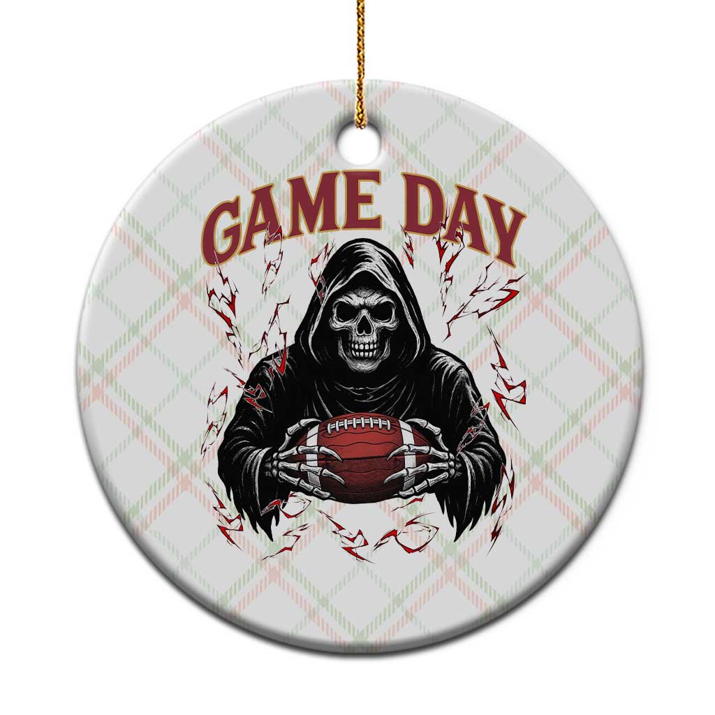 Funny Grim Reaper Dark Football Ceramic Ornament Game Day Fan Lifestyle TS12 1pc Christmas Plaid Print Your Wear