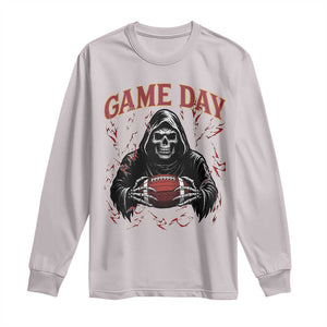 Funny Grim Reaper Dark Football Long Sleeve Shirt Game Day Fan Lifestyle TS12 Ice Gray Print Your Wear