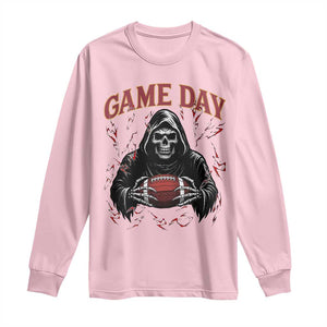 Funny Grim Reaper Dark Football Long Sleeve Shirt Game Day Fan Lifestyle TS12 Light Pink Print Your Wear