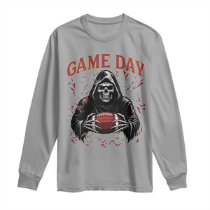 Funny Grim Reaper Dark Football Long Sleeve Shirt Game Day Fan Lifestyle TS12 Sport Gray Print Your Wear