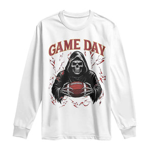 Funny Grim Reaper Dark Football Long Sleeve Shirt Game Day Fan Lifestyle TS12 White Print Your Wear
