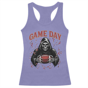 Funny Grim Reaper Dark Football Racerback Tank Top Game Day Fan Lifestyle TS12 Violet Print Your Wear