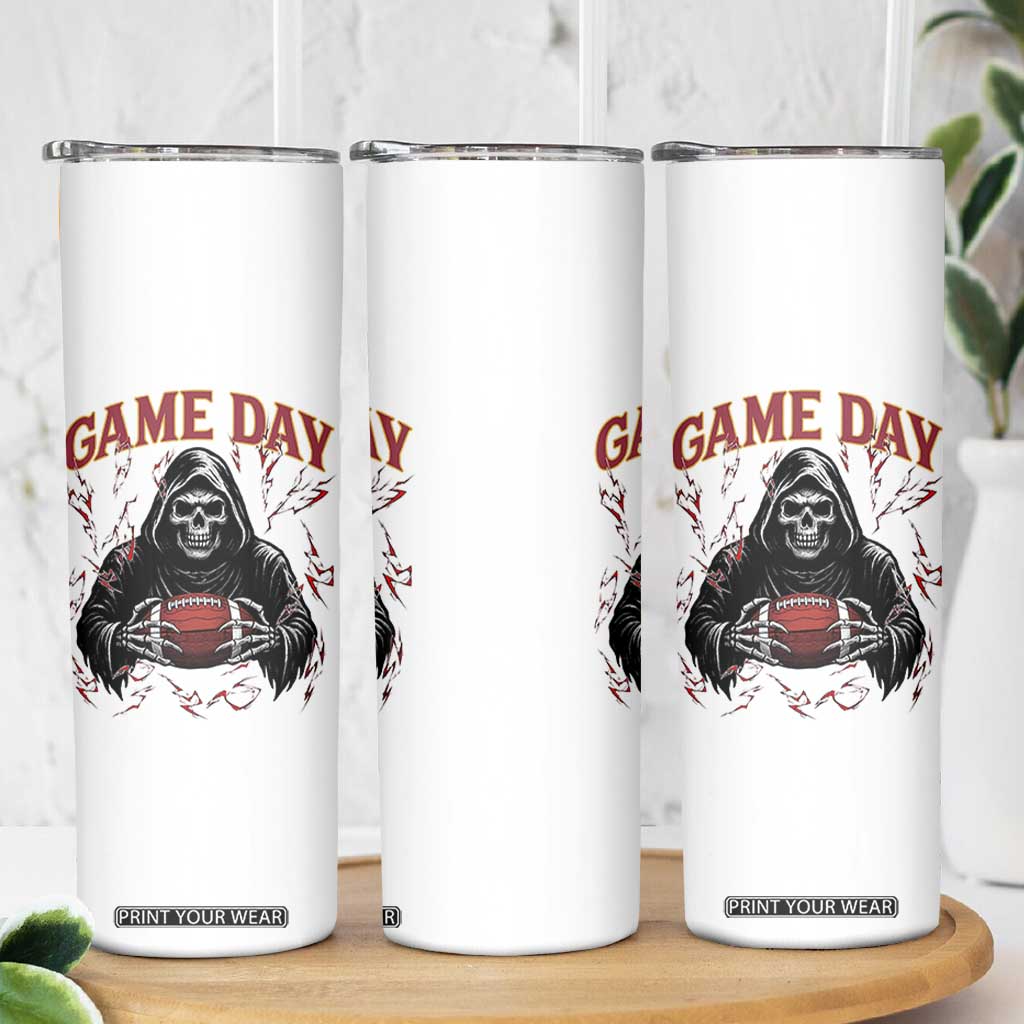 Funny Grim Reaper Dark Football Skinny Tumbler Game Day Fan Lifestyle TS12 Print Your Wear