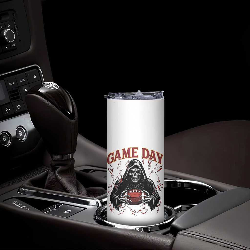 Funny Grim Reaper Dark Football Skinny Tumbler Game Day Fan Lifestyle TS12 Print Your Wear
