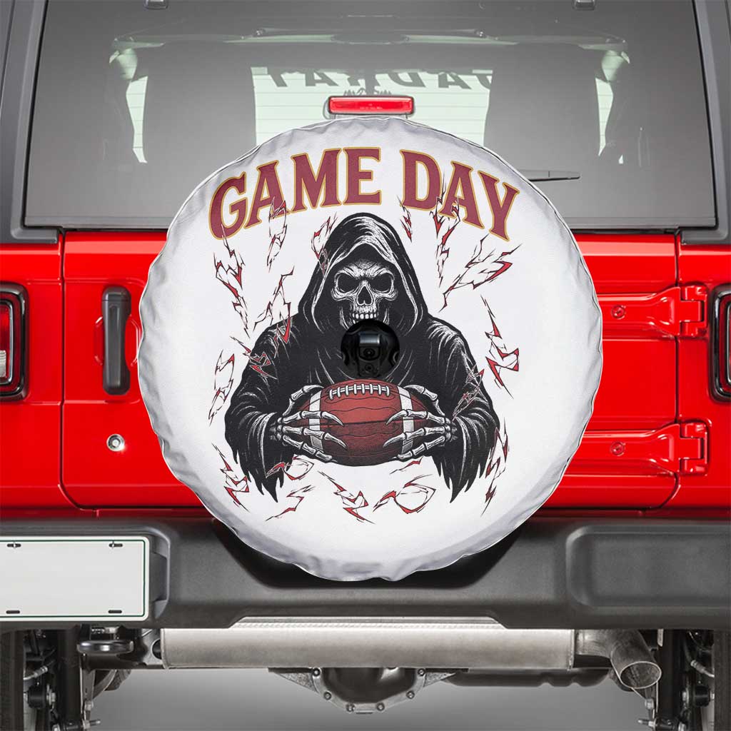 Funny Grim Reaper Dark Football Spare Tire Cover Game Day Fan Lifestyle TS12 White Print Your Wear