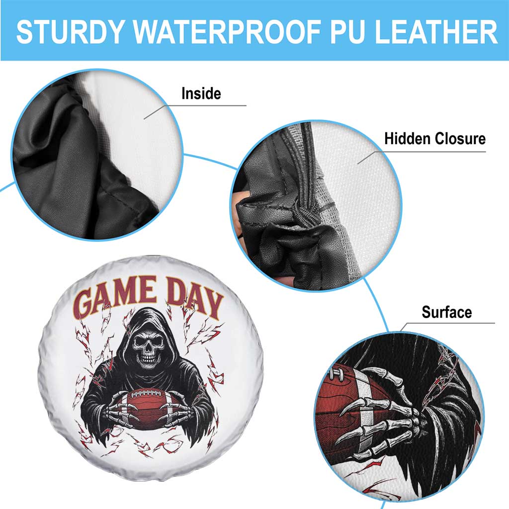 Funny Grim Reaper Dark Football Spare Tire Cover Game Day Fan Lifestyle TS12 Print Your Wear
