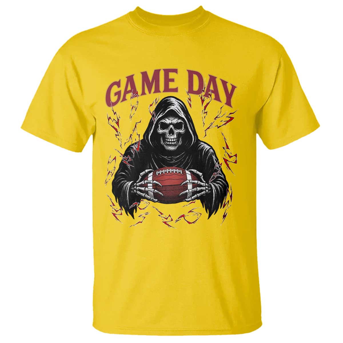 Funny Grim Reaper Dark Football T Shirt Game Day Fan Lifestyle TS12 Daisy Print Your Wear