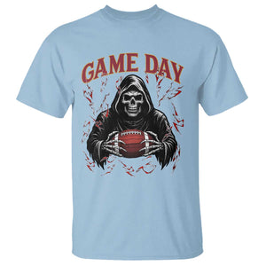 Funny Grim Reaper Dark Football T Shirt Game Day Fan Lifestyle TS12 Light Blue Print Your Wear