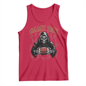 Funny Grim Reaper Dark Football Tank Top Game Day Fan Lifestyle TS12 Red Print Your Wear
