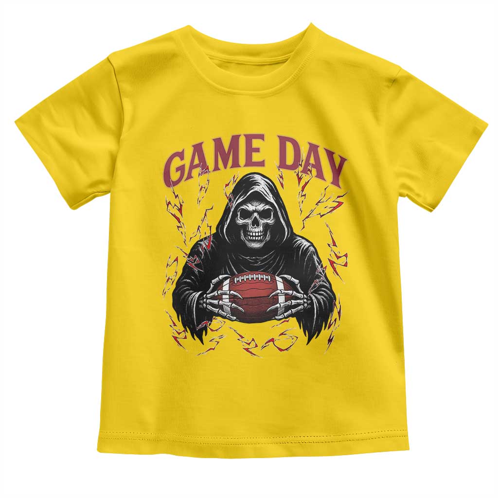 Funny Grim Reaper Dark Football Toddler T Shirt Game Day Fan Lifestyle TS12 Daisy Print Your Wear