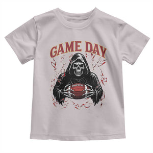 Funny Grim Reaper Dark Football Toddler T Shirt Game Day Fan Lifestyle TS12 Ice Gray Print Your Wear