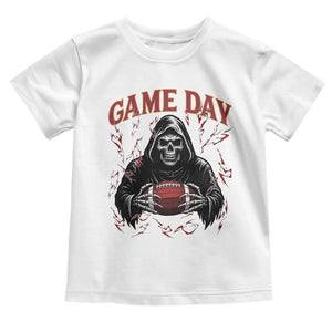 Funny Grim Reaper Dark Football Toddler T Shirt Game Day Fan Lifestyle TS12 White Print Your Wear