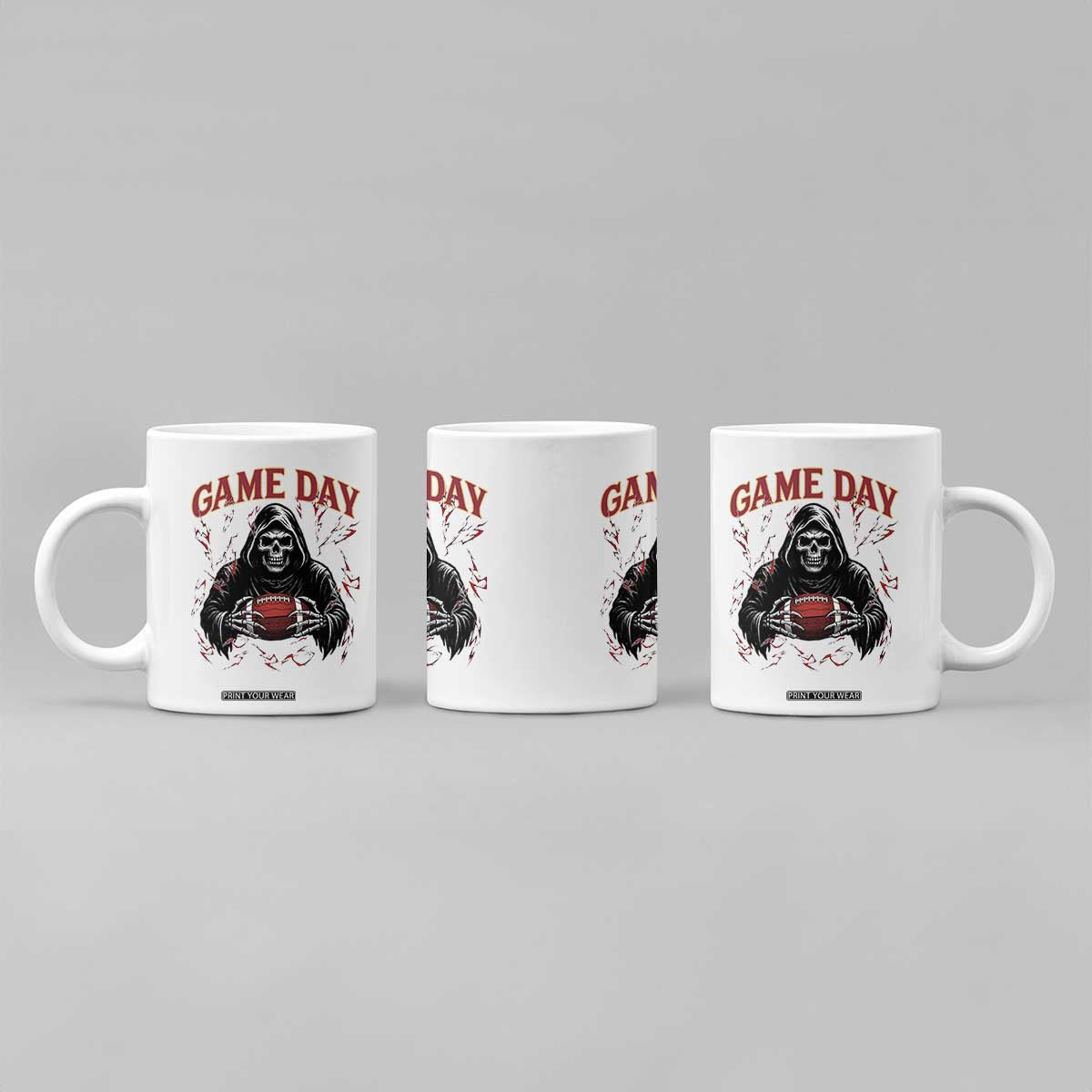 Funny Grim Reaper Dark Football Coffee Mug Game Day Fan Lifestyle TS12 Print Your Wear