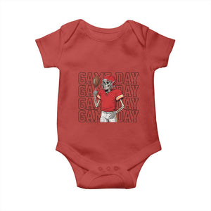 Funny Skeleton Dark Football Baby Onesie Sport Humor Gift TS12 Red Print Your Wear