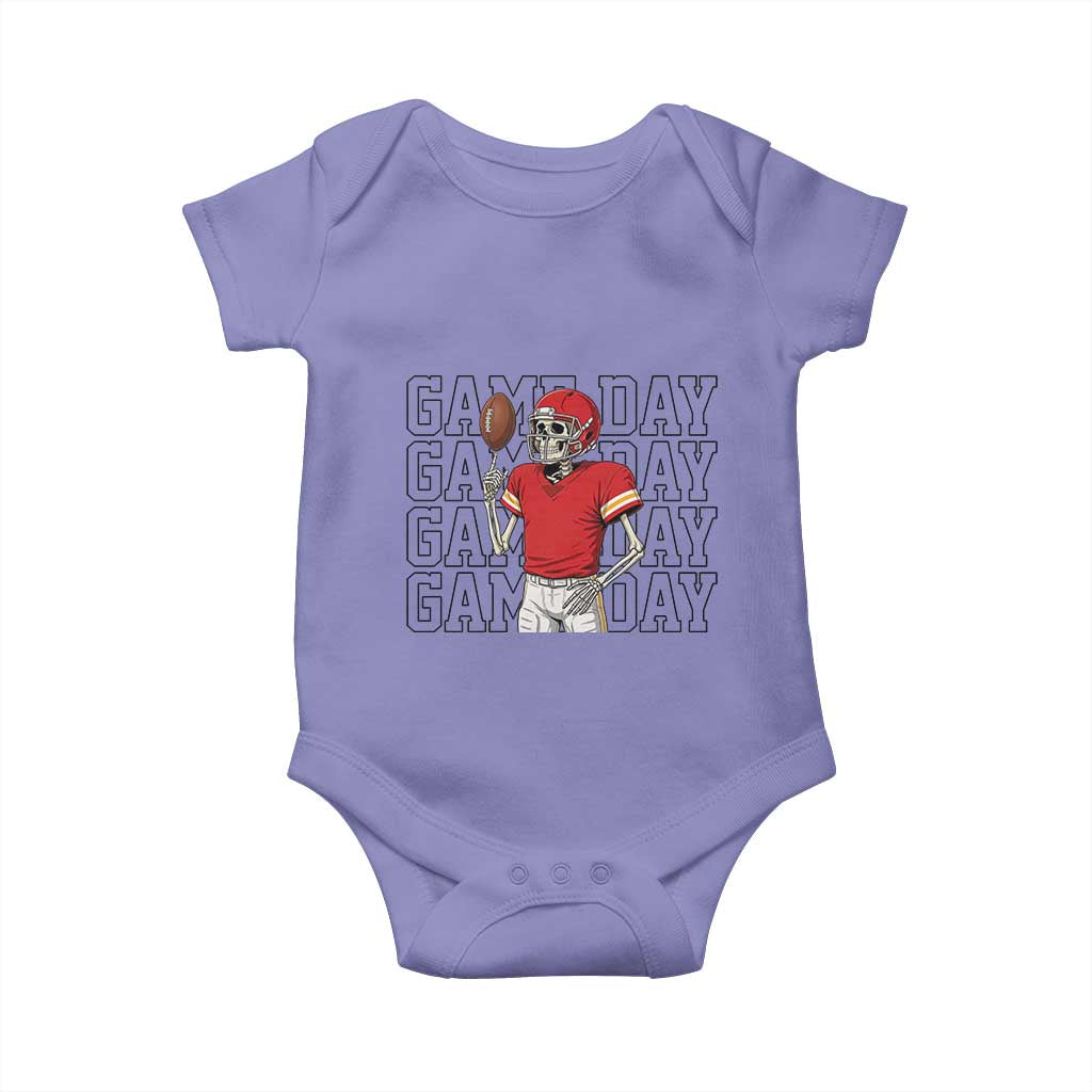 Funny Skeleton Dark Football Baby Onesie Sport Humor Gift TS12 Violet Print Your Wear