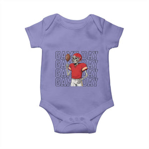 Funny Skeleton Dark Football Baby Onesie Sport Humor Gift TS12 Violet Print Your Wear