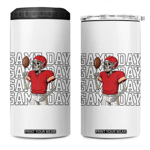 Funny Skeleton Dark Football 4 in 1 Can Cooler Tumbler Sport Humor Gift TS12 One Size: 16 oz White Print Your Wear