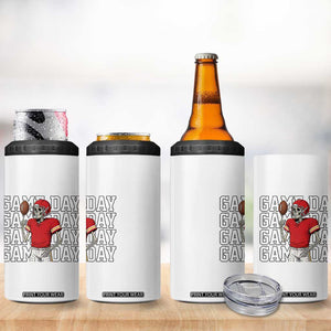 Funny Skeleton Dark Football 4 in 1 Can Cooler Tumbler Sport Humor Gift TS12 Print Your Wear