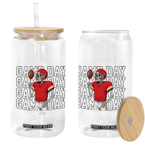 Funny Skeleton Dark Football Glass Can Sport Humor Gift TS12 Print Your Wear